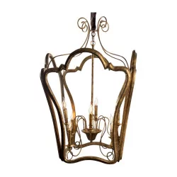 个 8 灯灯笼，Gioia 型号，金色饰面。