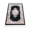 Dark blue rug with floral decoration. 20th century - Moinat - Rugs
