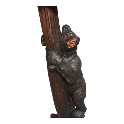pedestal table, smoking table, carved wooden Brienz bear and 4