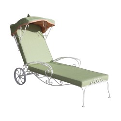 Chaise longue (Bain de soleil) modèle "Eaux - Vives" en fer