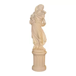 Große Statue „Frau - Herbst“ aus Schotter …