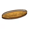 Decorative cardboard tray with brass gallery “Scene of … - Moinat - Plates