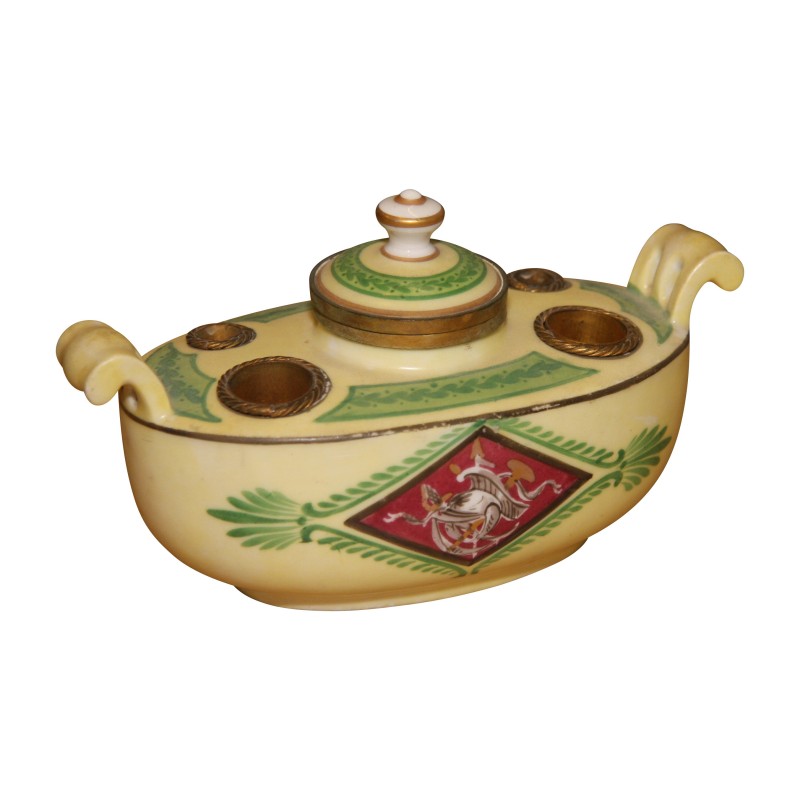 Écritoire en porcelaine de Sèvres, décor Charles X. France, … - Moinat - Accessoires de bureau, Encriers Écritoire en porcelaine de Sèvres, décor Charles X. France, … - Moinat - Accessoires de bureau, Encriers