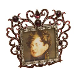 Jay Strongwater Metal and Stone Photo Frame