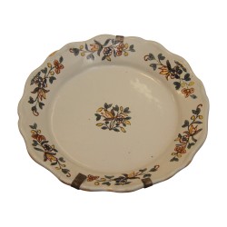 Assiette murale décorative en porcelaine décor florale. 20ème …