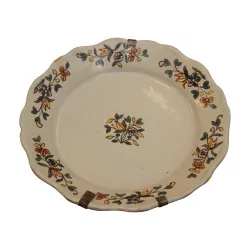 Assiette murale décorative en porcelaine décor florale. 20ème …