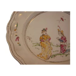 Pair of porcelain decorative wall plates with decor …