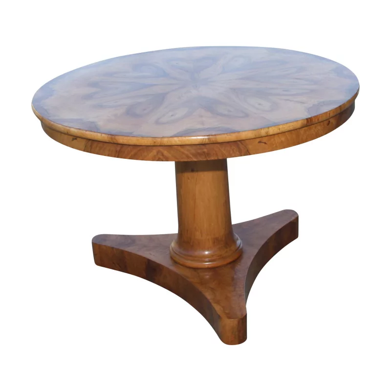 Louis-Philippe pedestal table in walnut wood with shaped top … - Moinat - End tables, Bouillotte tables, Bedside tables, Pedestal tables