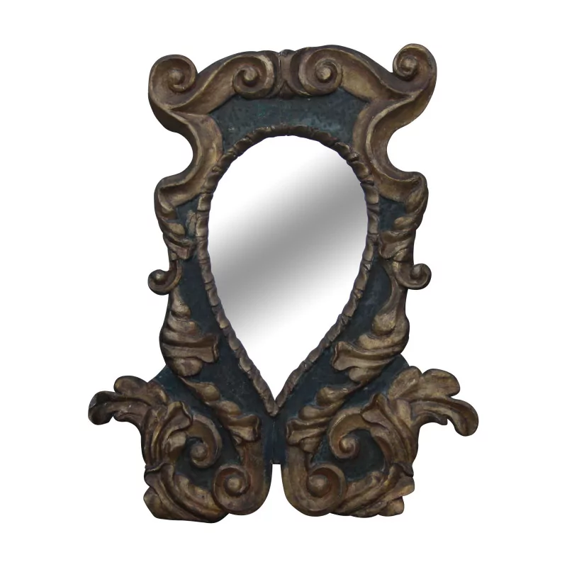 Venezianischer Spiegel aus geschnitztem Holz, aus polychromem Holz mit Spiegel … - Moinat - Spiegel