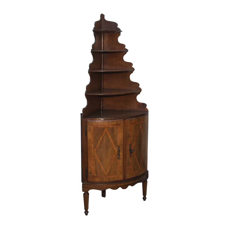 Corner with doors, in cherry wood and walnut, in the … - Moinat - Buffet, Bars, Sideboards, Dressers, Chests, Enfilades