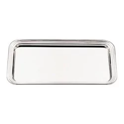 silver metal tray