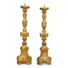 Paire de torchère en bois doré. 20ème siècle - Moinat - Colonnes, Torchères, Nubiens