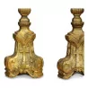 Pair of gilded wood torchiere. 20th century - Moinat - Columns, Flares, Nubians