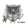 silver quadripod tea service Minerve 1st title, by … - Moinat - Silverware
