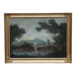 Gemälde „Antike Landschaft“, Öl auf Leinwand Handarbeit von …
