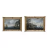 Pair of paintings “Marine with character”, oil on canvas … - Moinat - Painting - Landscape