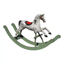 painted wooden rocking horse. 20th century