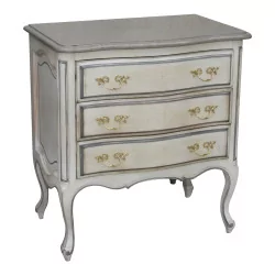 Commode - Louis XV bedside table in painted molded beech with …
