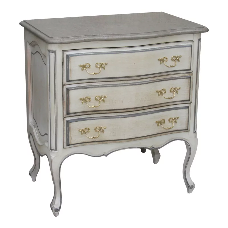 Commode - Louis XV bedside table in painted molded beech with … - Moinat - Chests of drawers, Commodes, Chifonnier, Chest of 7 drawers