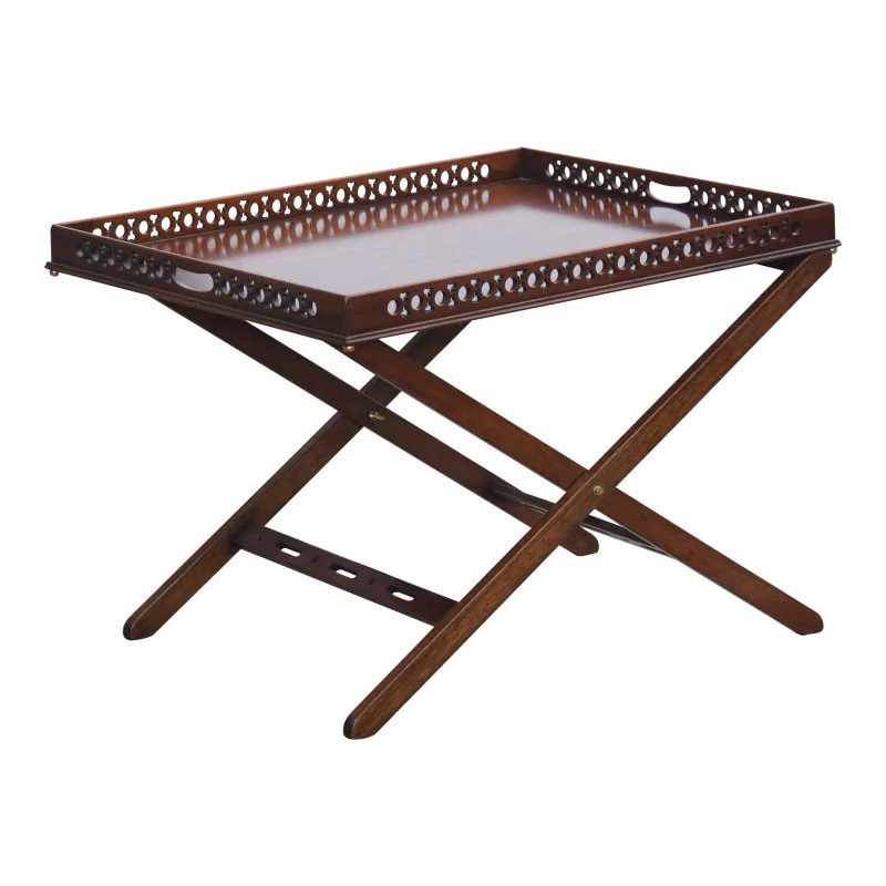Приставной столик со съемным подносом на треноге из дерева … - Moinat - Столы сервировочные