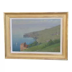 Картина маслом на холсте «Замок Глероль с видом на …