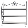 Shelf with 3 shelves in black painted wrought iron and wooden shelves... - Moinat - Bookshelves, Bookcases, Curio cabinets, Vitrines