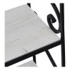 Regal mit 3 Regalen aus schwarz lackiertem Schmiedeeisen und Holzregalen... - Moinat - Bücherregale, Bücherschränke, Vitrinen