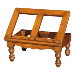 carved cherry wood book holder
