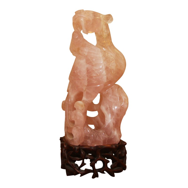 Statuette “Phoenix” sur socle en bois sculpté, en pierre de … - Moinat - Accessoires de décoration Statuette “Phoenix” sur socle en bois sculpté, en pierre de … - Moinat - Accessoires de décoration