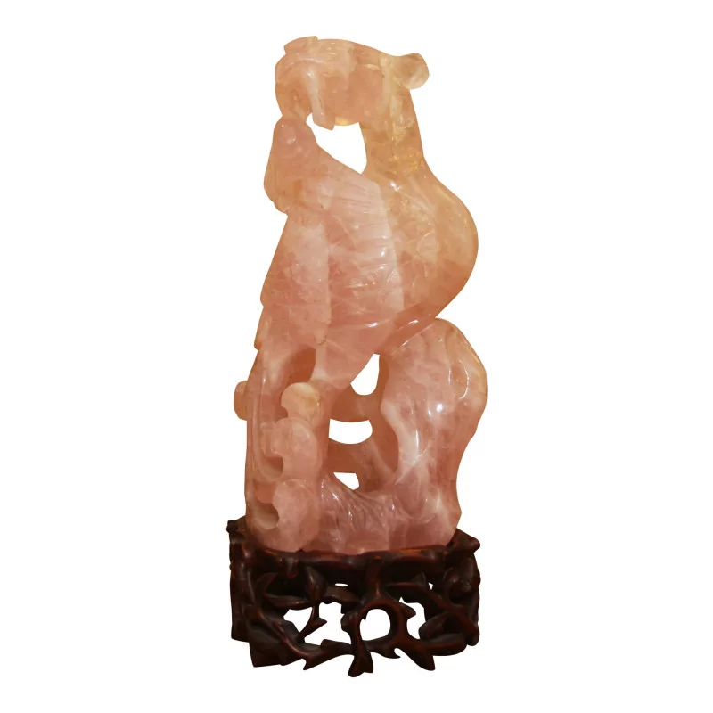 雕花木底座上的“凤凰”小雕像，在…… - Moinat - 装饰配件