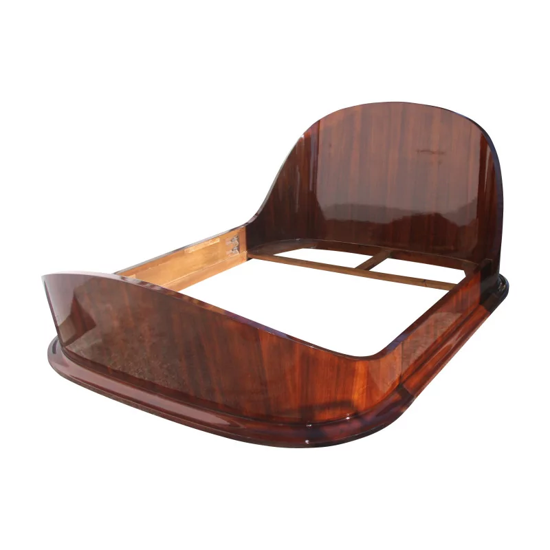 basket bed in Macassar ebony (without bedding) by Jules … - Moinat - Bed frames