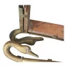 pair of gilt bronze swan neck curtain rods. 19th - Moinat - Curtains