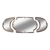 Tafelaufsatz mit 3 Tabletts aus versilberter Bronze mit Spiegeln … - Moinat - Platten