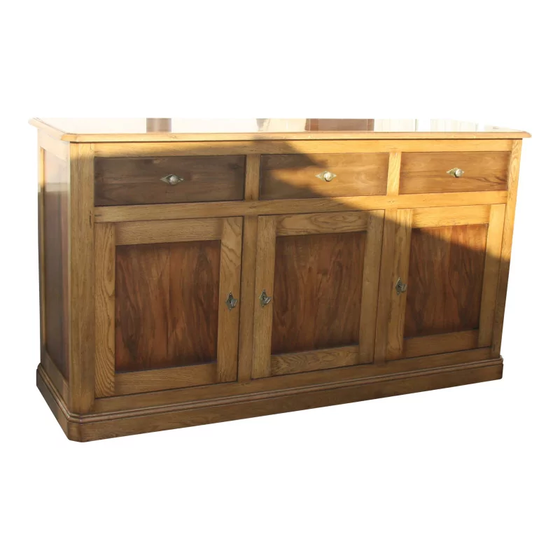 row sideboard 3 doors in oak wood with 3 drawers and 3 … - Moinat - Buffet, Bars, Sideboards, Dressers, Chests, Enfilades