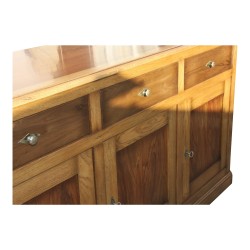 Buffet enfilade 3 portes en bois de chêne avec 3 tiroirs et 3 …