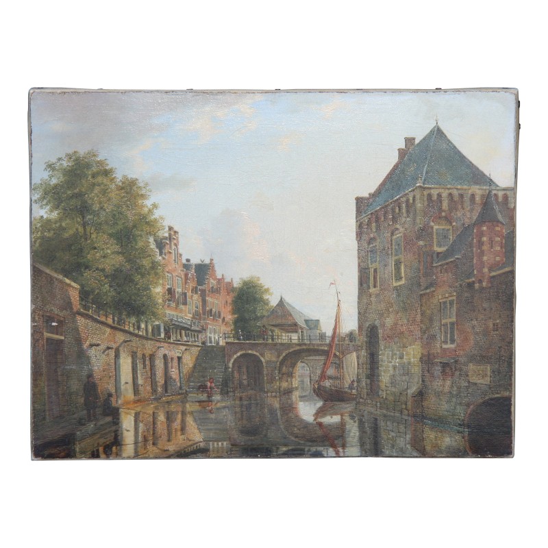 Oil painting on canvas with a carved gilded wooden frame, … - Moinat - Painting - Landscape