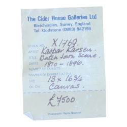 Oil painting on canvas with a carved gilded wooden frame, …