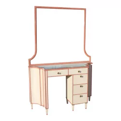 Dressing table in the style of Jansen in off-white painted wood and …
