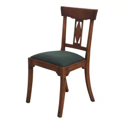 Directoire chair in cherry wood with fabric insert …