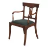 Directoire armchair in cherry wood with fabric insert … - Moinat - Armchairs