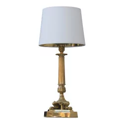 Lampe en bronze doré style Second Empire finition pieds de