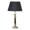 Lampe en bronze avec ornement et abat-jour noir et intérieur … - Moinat - Lampes de table