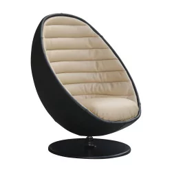 Relax armchair model \"Planet\" swivel in Beethoven leather and
