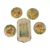 Set of 4 plates and 1 slip dish … - Moinat - Chinaware, Porcelain