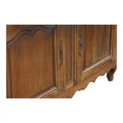 Buffet, enfilade 2 portes 1 clé Louis XV en bois de noyer, …