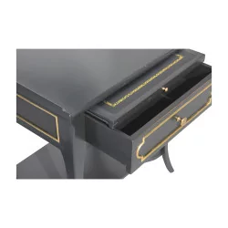 Nachttisch im Louis XV-Stil mit 1 Schublade, 1 schwarzem Ledergriff und