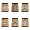 Set de 6 tableaux "Sceaux" avec cadre en bois doré. - Moinat - Tableaux - Divers