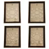 Set of 4 initial paintings with black wooden frame. - Moinat - Painting - Miscellaneous