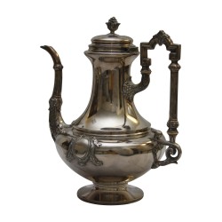 coffee or teapot in 950 silver (566g), entirely …