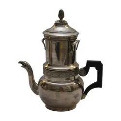 Cafetière à l italienne en argent 950 (Tête Hermès) avec
